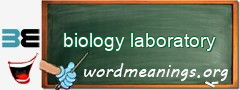 WordMeaning blackboard for biology laboratory